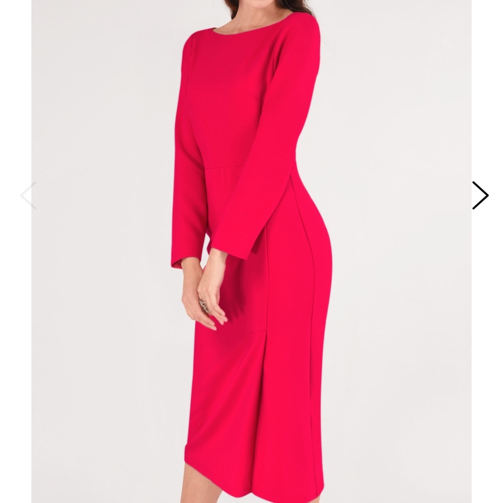 Closet London: Pink princess seam midi dress